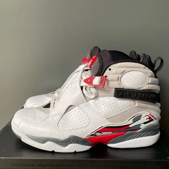 Air Jordan 8 Retro 10.5 white/black-true red